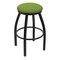 Holland Bar Stool Co 30" Swivel Bar Stool, Black Wrinkle, Canter Green Seat X802 - alternate 1